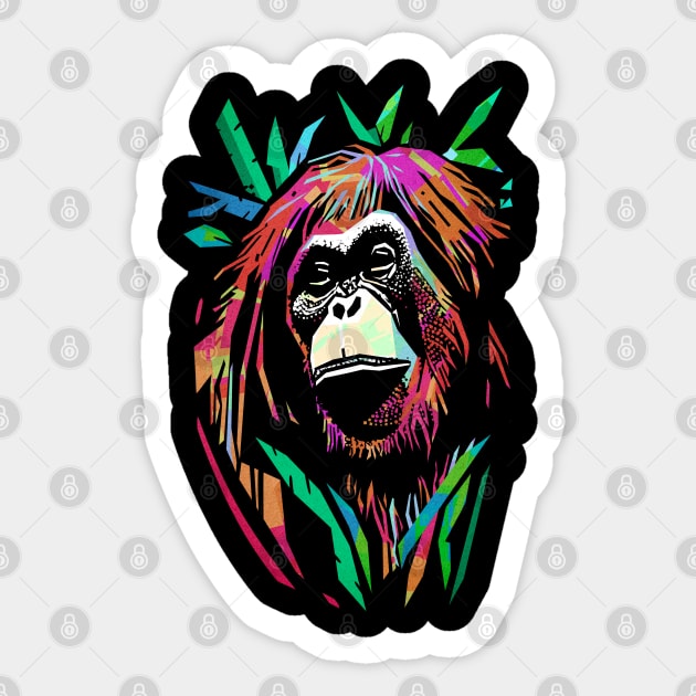 Orangutan pop art Sticker by BAJAJU